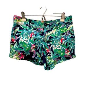 🌺 HTF Lilly Pulitzer Callahan Shorts, Bright Navy Trunk Show Women's Size 8 -EUC